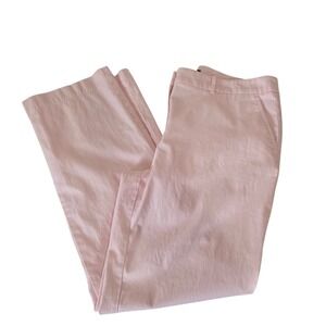 Talbots Perfect Chino Pants Womens 12 Pink Straight Leg Cotton Stretch Chinos